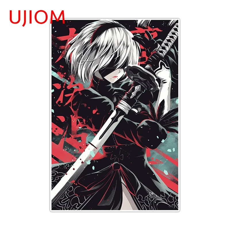 UJIOM Waifu Nier 2B Wall Sticker Animelover Scratch Proof Art DIY Home Decal Window Wallpaper Home Decoration Toys Hobbies