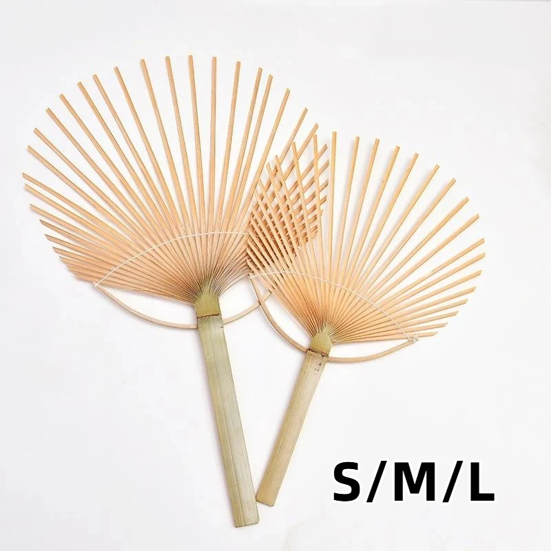 DIY Hand Fan Frame Unfinished Japanese Bamboo Craft Silk Fan Semi-finished Product For Home Decor Party Wedding