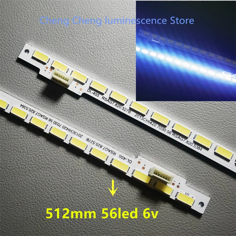 

LED backlight strip for 2013CHI420 7030 56 RSAG7.820.5384 RSAG7.820.5278 56LED 512MM 6V light bar 100% new