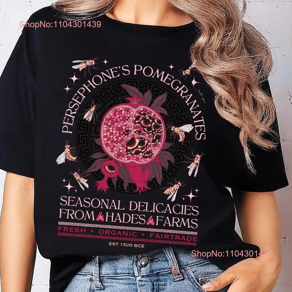 Persephone's Pomegranates T Shirt Vintage Greek Mythology Aesthetic For Her Funny Summer Fruit Farm long or short sleeves