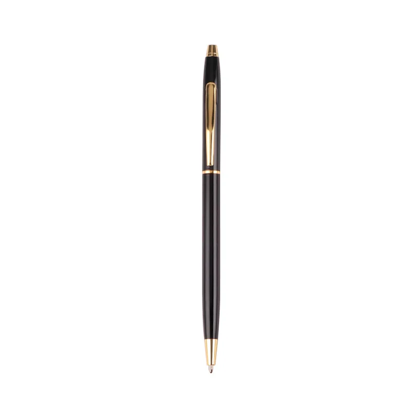 100Pcs/Lot Free Custom Logo Name High Quality New Advertising Pen Metal Ballpoint Pen Wholesale Hotel Gift Pen Office Supplies