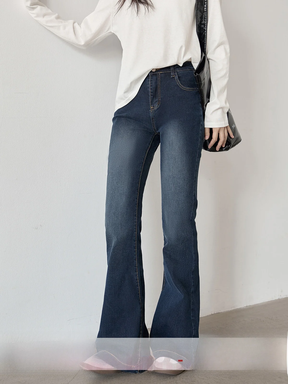 

Женские джинсы с высокой талией, облегающие, в стиле ретро, весна 2026, новые, универсальные, прямые, для повседневной носки и поездок на работу