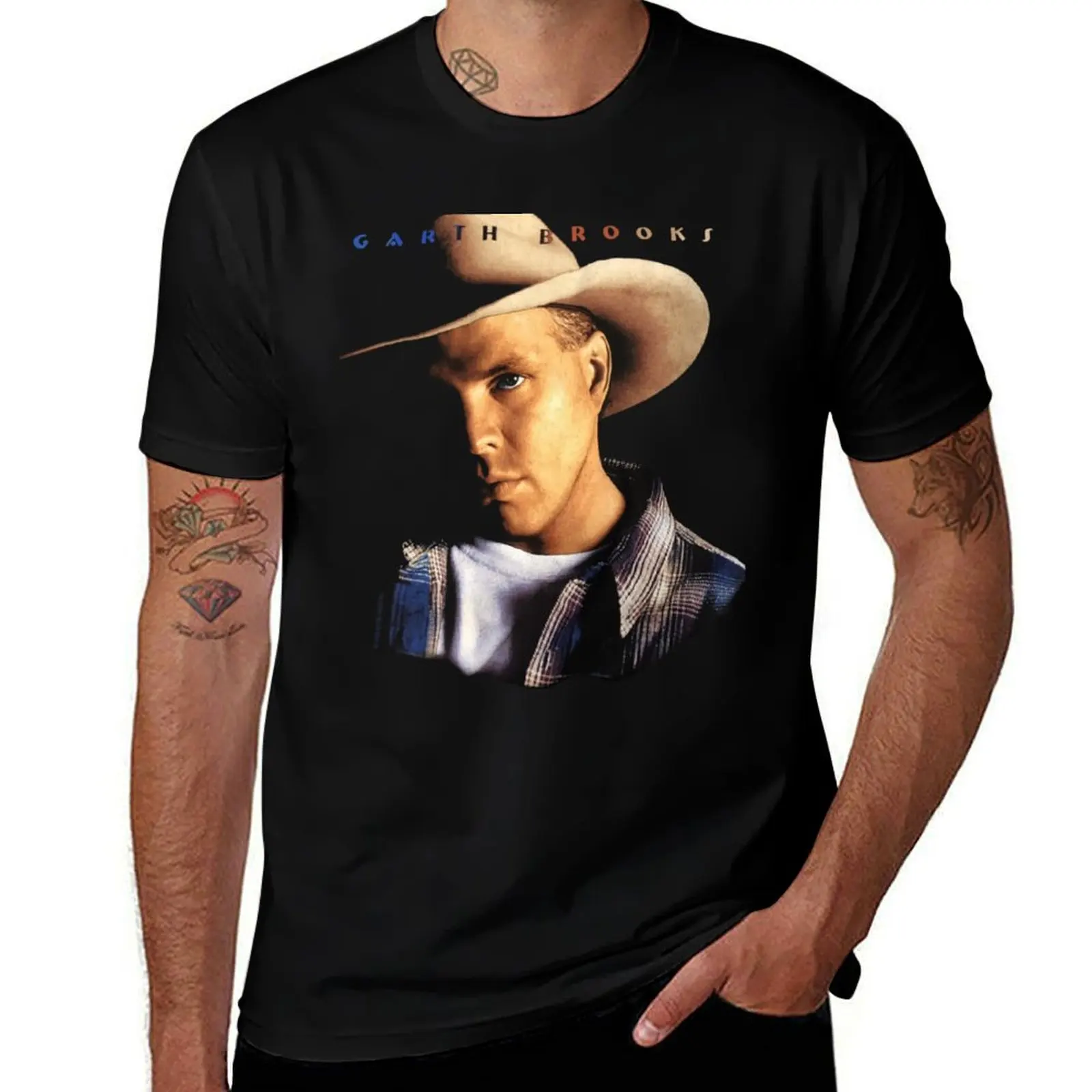 Vintage Distressed 90s Garth Brooks T-Shirt T-Shirt Sport Basic Moisture Wicking Tee