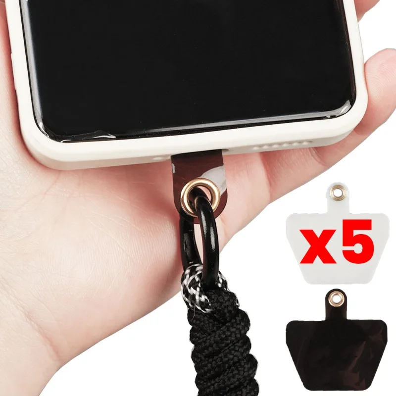 

1/5 шт. сменный ремешок для телефона, пластиковая карта с металлическим кольцом для шнура-крючка, универсальный кулон, прозрачный зажим для iPhone Xiaomi