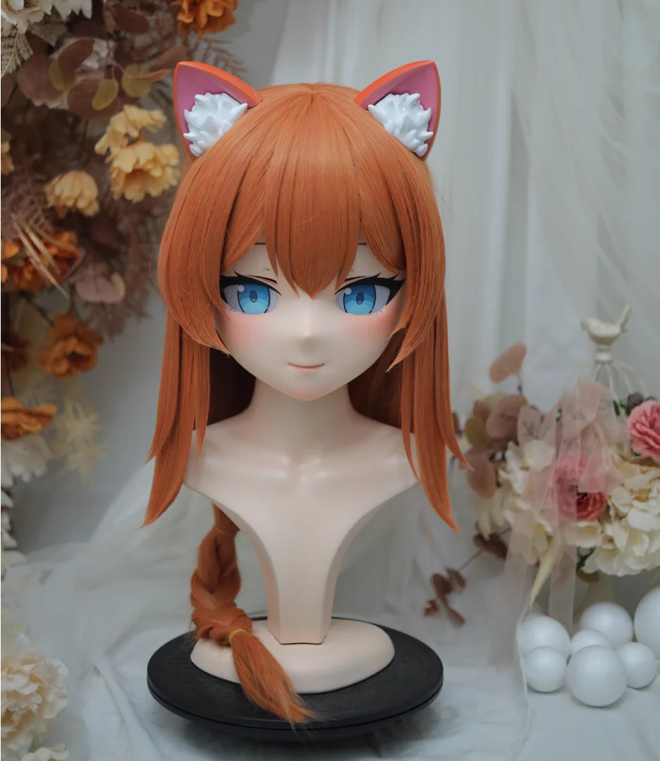 

(NFD36--39)Customize Full Head With Lock Pretty Female/Girl Japanese Animego Character Kig Cosplay Kigurumi Mask Crossdress Doll