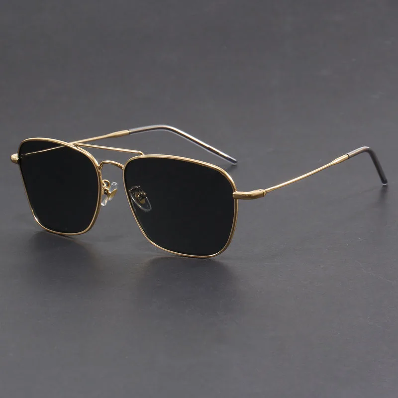 New Men's Rectangular Metal Frame Sunglasses Fashion You Are a High end Minimally Designed for Driving Concave Sunglasses UV400