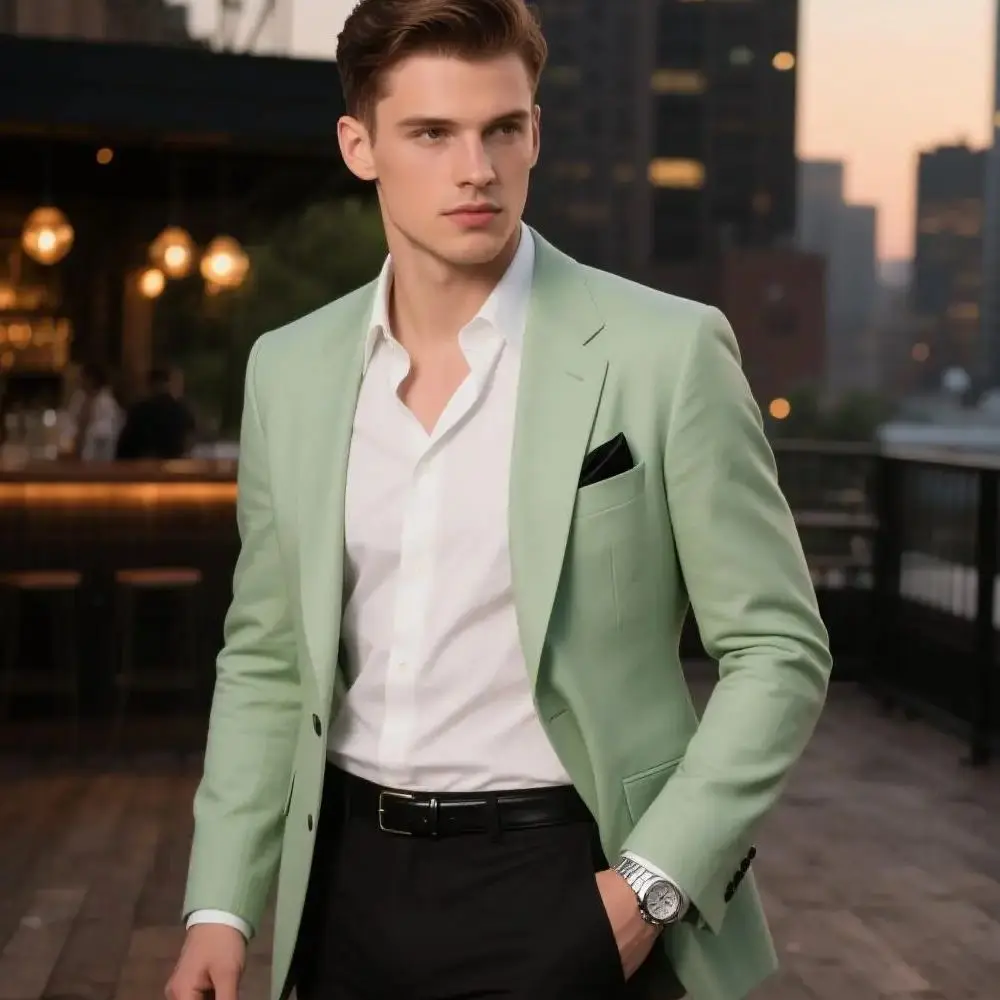 

estilo sólido blazer para homens moda jaqueta de casamento inteligente casual negócios melhor homem terno jaqueta formal apenaty