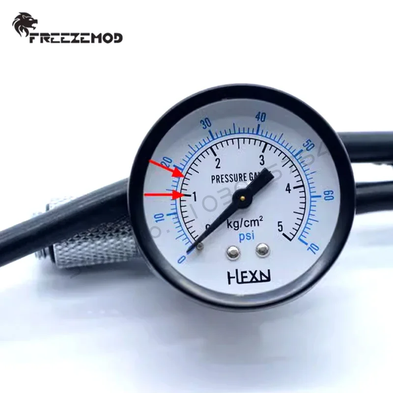 FREEZEMOD Water Cooling Leak Tester Device, Air Pressure Test Tools Kit Double Barometer  QYCL-2P