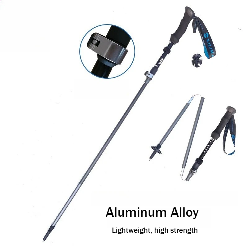 

Collapsible Aluminum Trekking Pole, Lightweight Hiking Stick for Men, Women Adjustable Walking Pole for Hiking Camping Outdoor
