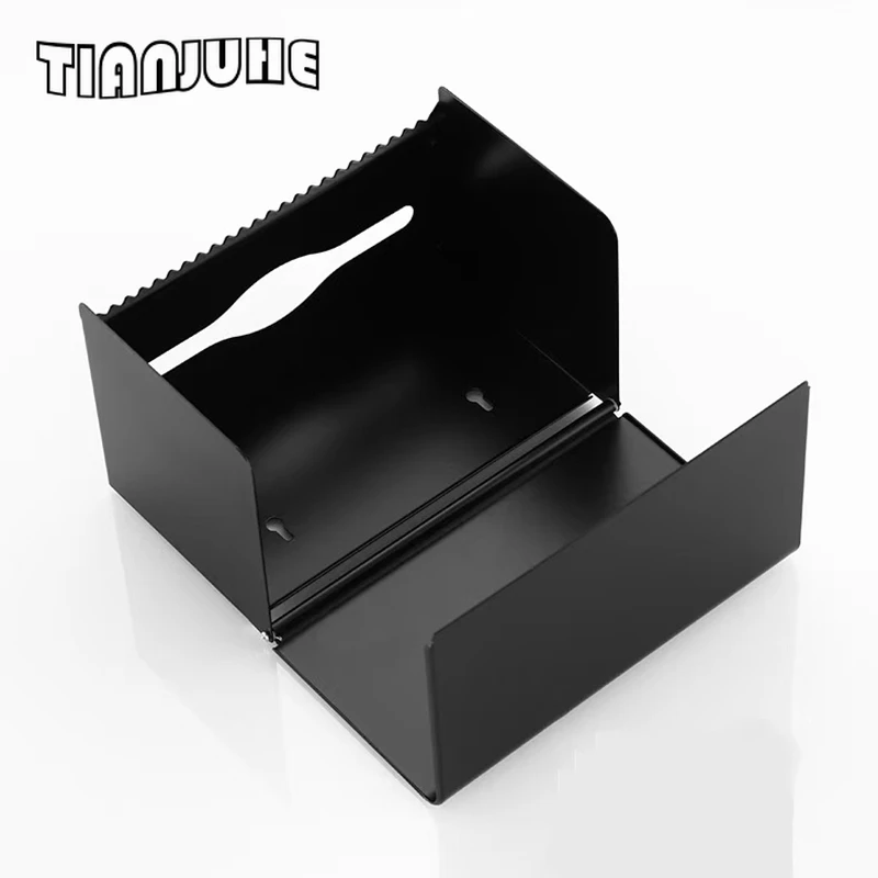 Matte Schwarze Toiletten Papier Halter Wand Halterung Bad Tissue Halter Handy Rack Papier Handtuch Halter