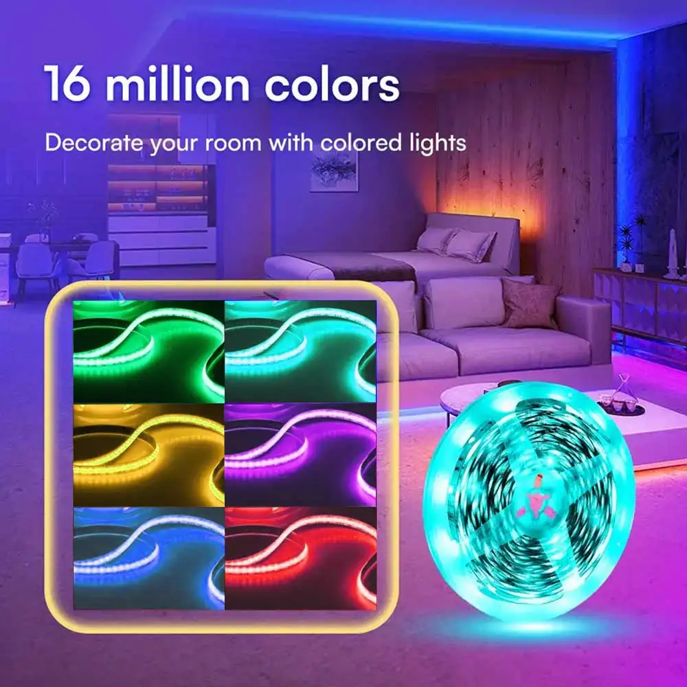 Tuya 5V Strip Light USB Smart Wifi Flexible Light Lamp 5M/16.4ft Work With Alexa Google Assistant For Screen TV Background Light