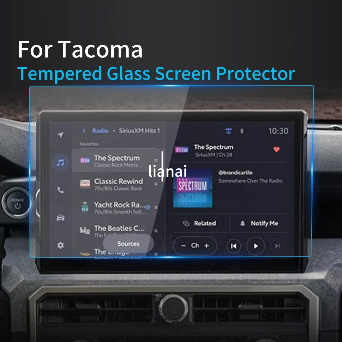 For TOYOTA Tacoma 2024 Screen Protector Tempered Glass Protective Film Carplay Panel Media Video Car Auto Interior Accessories