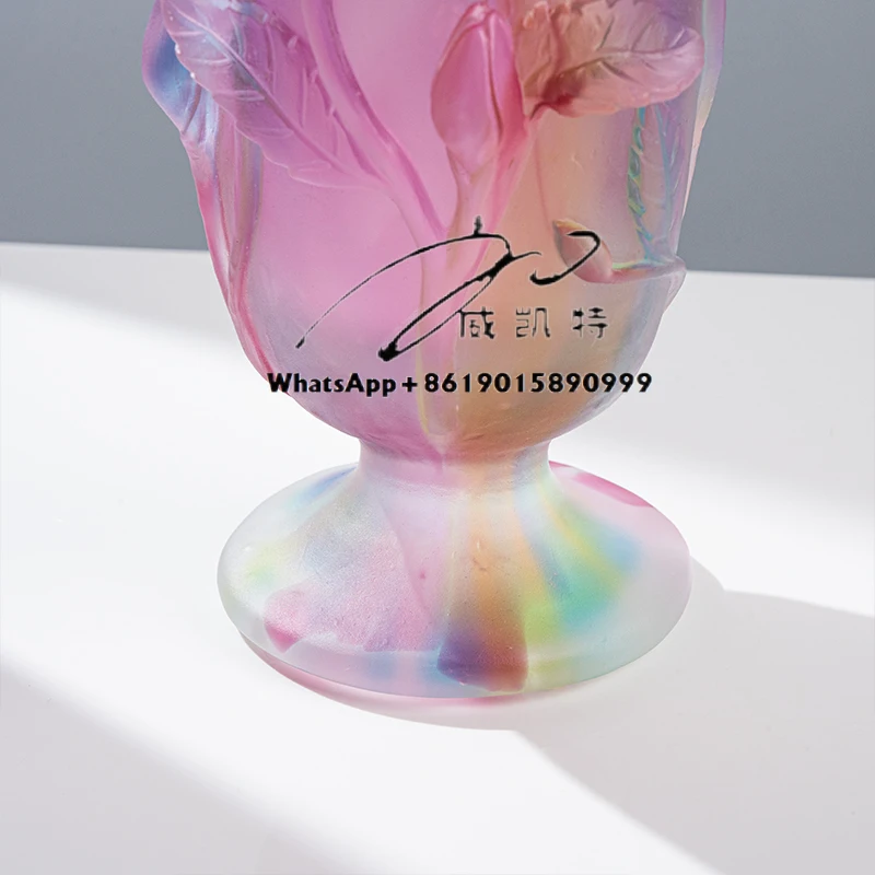 Middle East Crystal Incense Burner Rose Customized Home Decor Vase