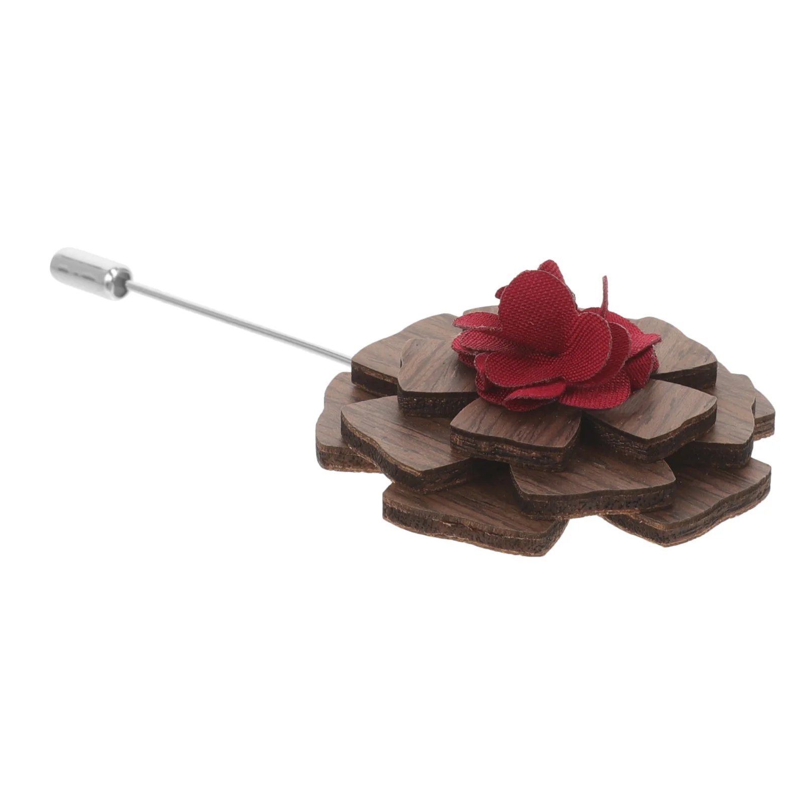 Pin de solapa Floral de madera, broche decorativo, Pin en el ojal para hombres y mujeres, traje, fiesta de boda, accesorio elegante, ojal para hombres