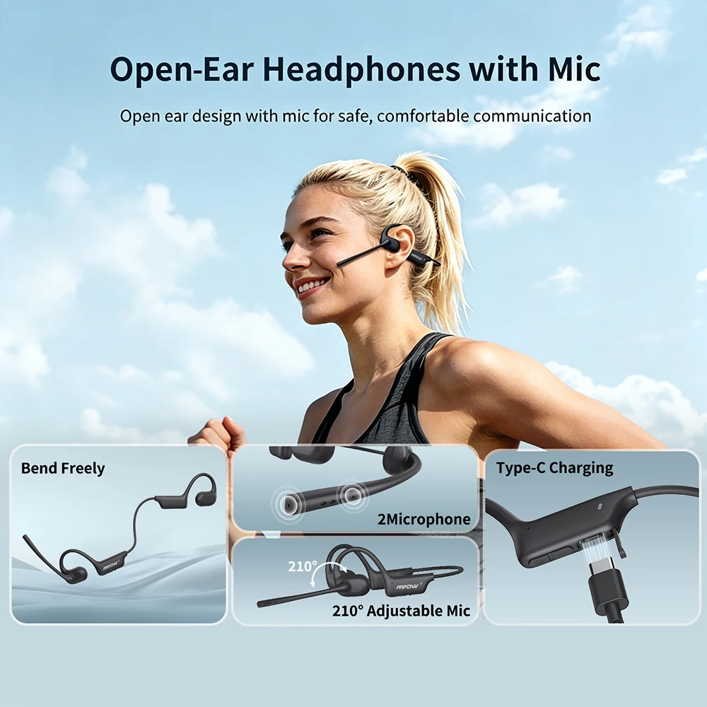 Mpow O1 Open-Ear Sport-Kopfhör – Open Ear Air Conduction Headphones Bewertung und Preis
