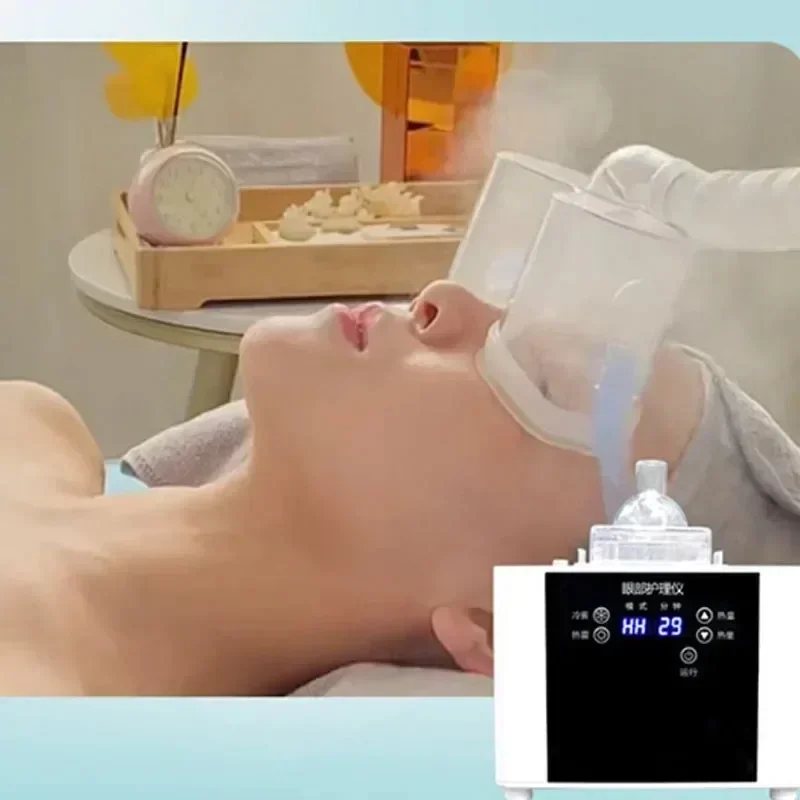 【الأكثر مبيعًا】أداة الانحلال العين الكهربائية المنزلية سبا بخار مدخن ضغط ساخن وبارد لتخفيف التعب حماية العين #3