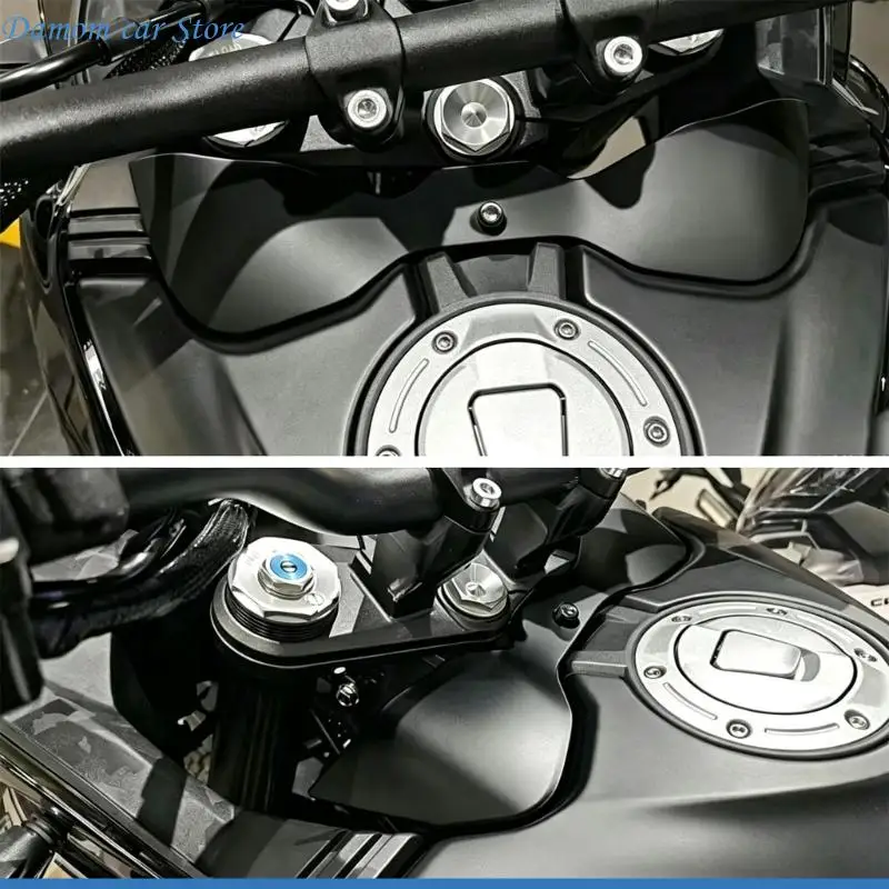 A2UC Motorcycle Cockpit Deflector Panel, Black PETG Replacement Accessory