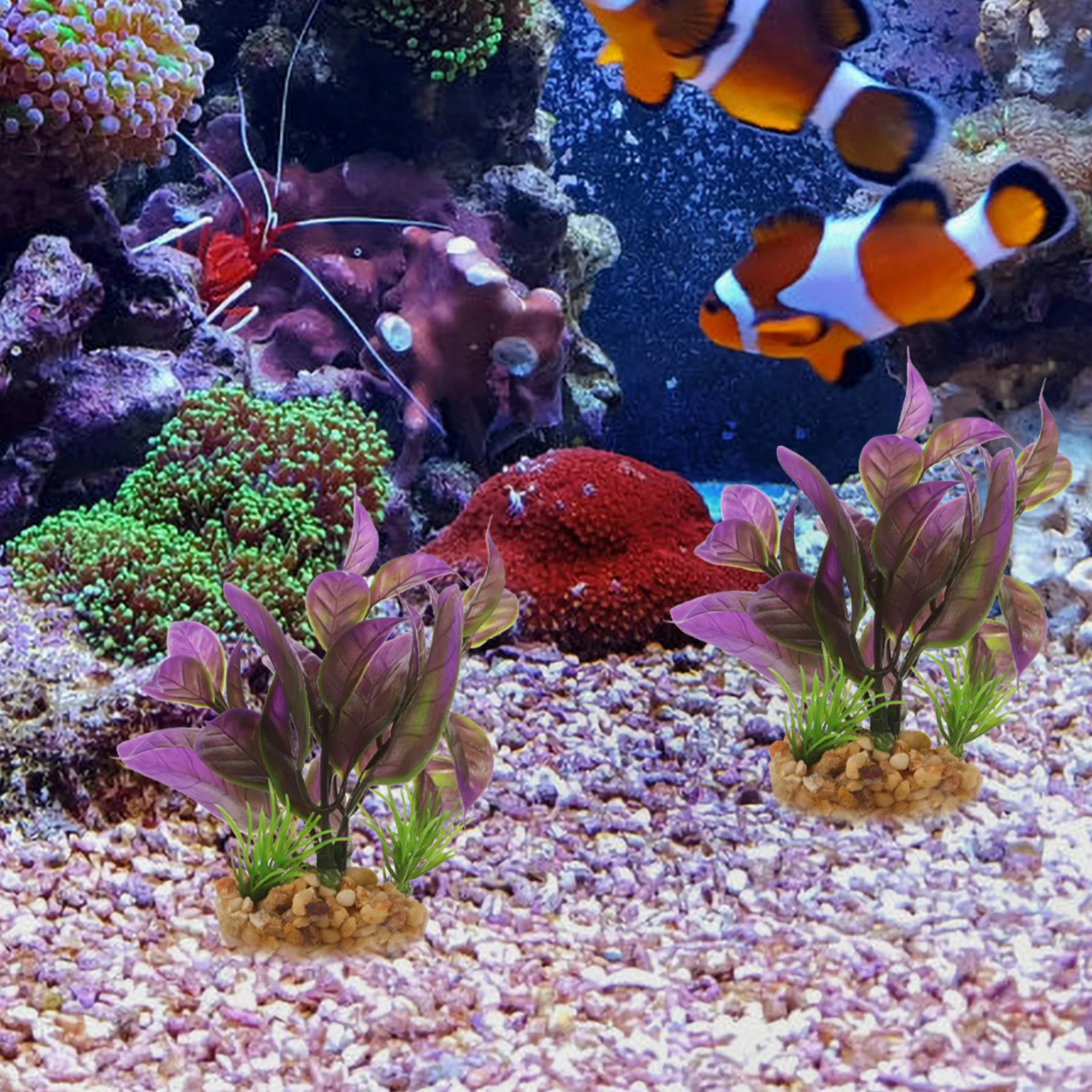 

Artificial Plant Decoration for Fish Tank Aquarium Décor Plastic Plants Aquatic Plants for Decorations Vibrant Fake Plant Pet