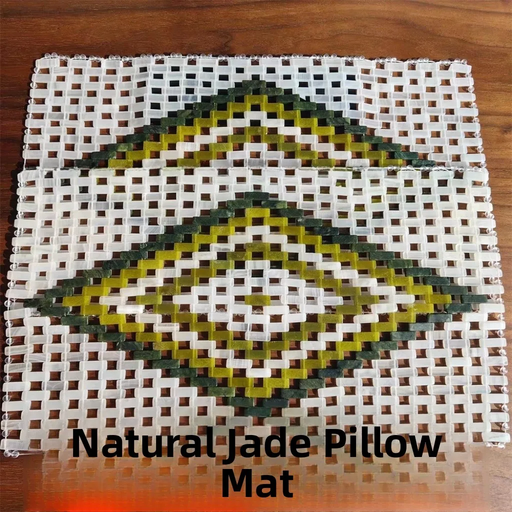 

Нефритовая охлаждающая подушка ручной работы, плетеная, длинная прямоугольная, для комфортной поддержки взрослых, для использования в спальне, для снятия стресса