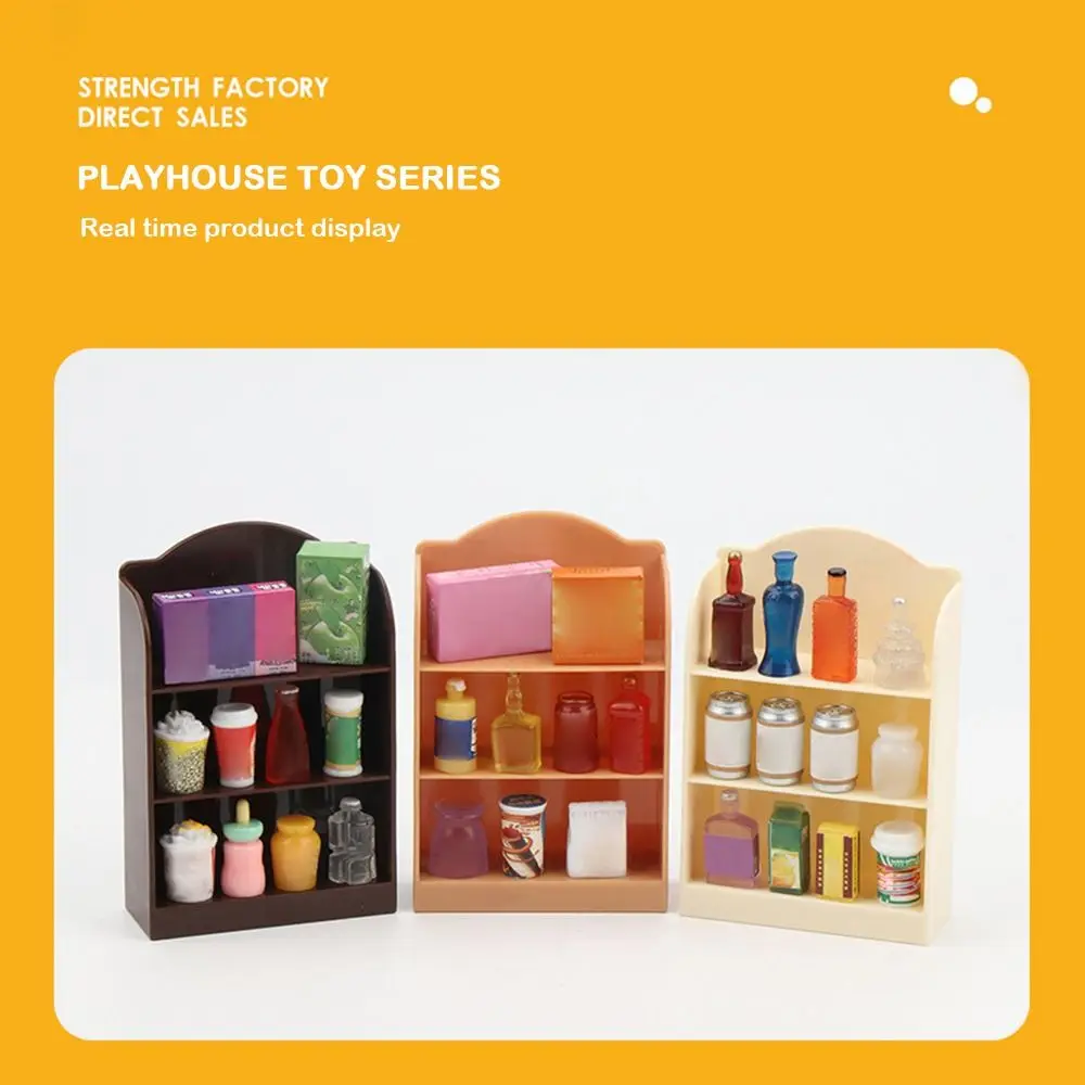 2 個ミニ 1/12 ドールハウスキャビネットプラスチック 6 色スーパーマーケット陳列棚 6.7*2.6*10.5 センチメートル
