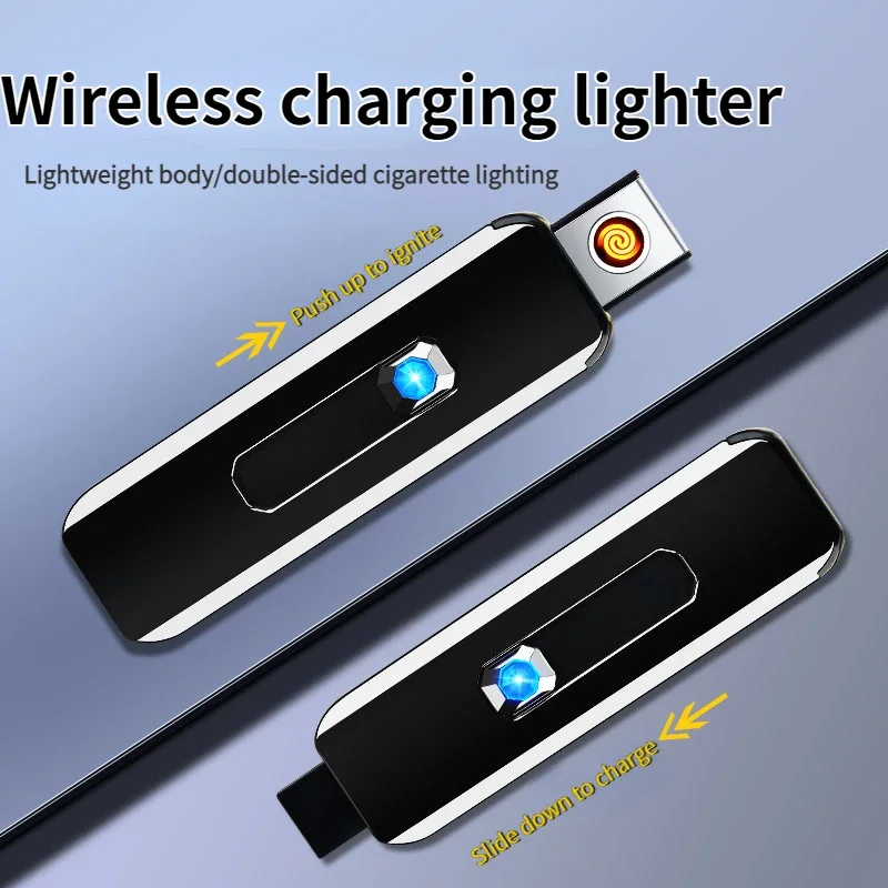 Newest Portable USB Push Button Charging Double-sided Tungsten Filament Cigarette Lighter Electronic Windproof Cigarette Lighter