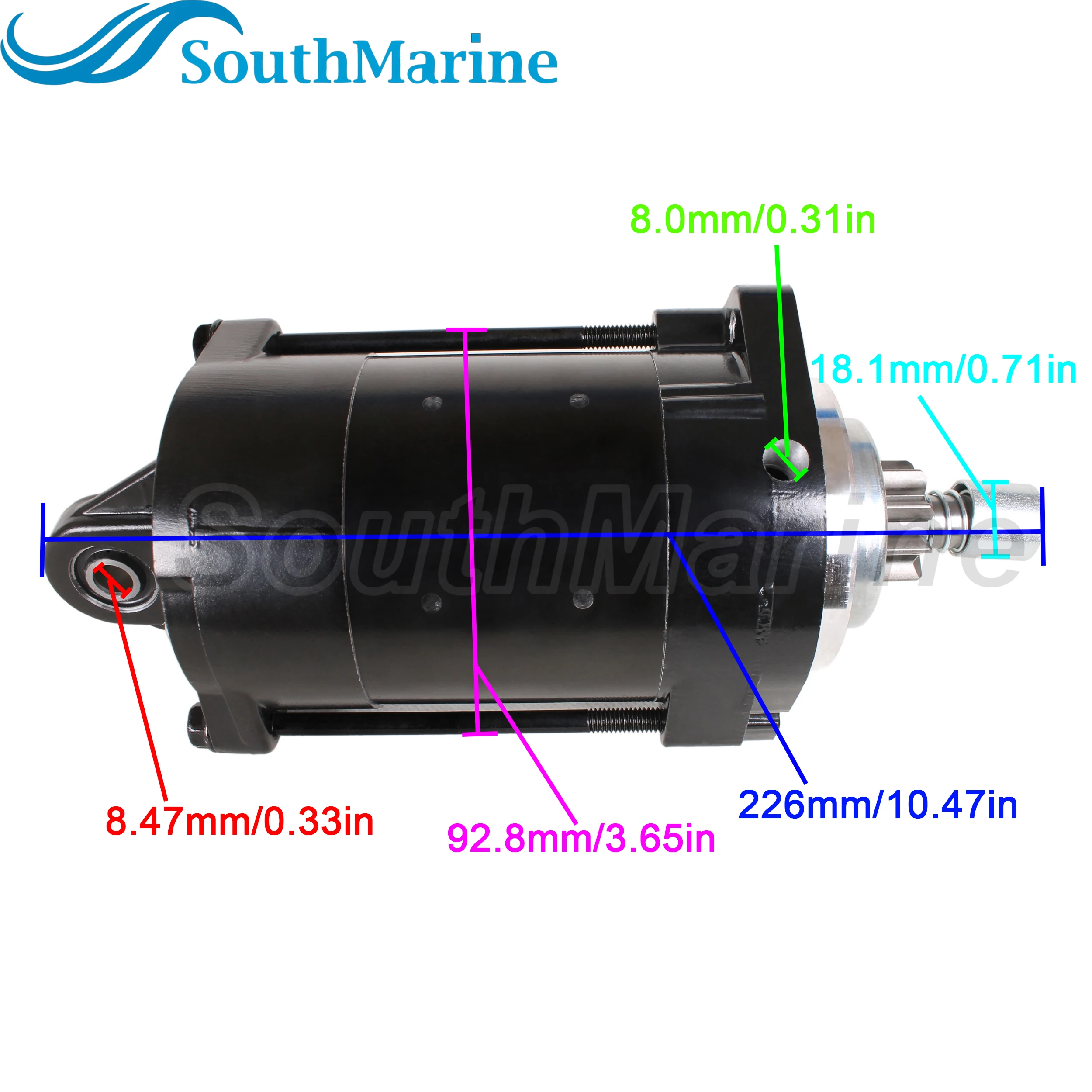 Boat Motor 61H 6N7-81800-00/01/10 6N7-WS818-01 6K7-81800-10 Starter Motor for Yamaha 115HP-225HP, S114-552A S114-660 for Hitachi