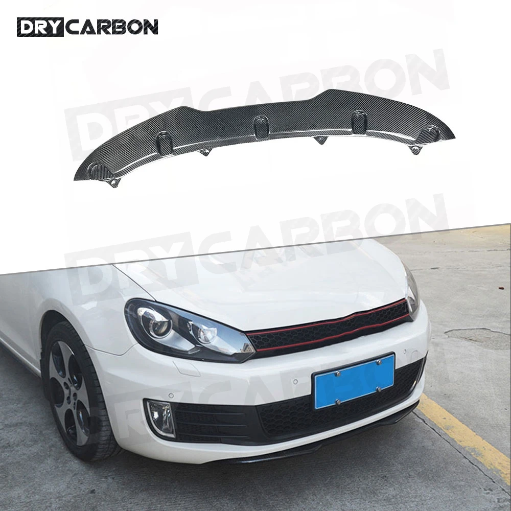 

Carbon Fiber Front Bumper Lip Spoiler Apron For Volkswagen VW Golf 6 VI MK6 GTI 2010 2011 2012 2013 H Style FRP Head Chin Shovel