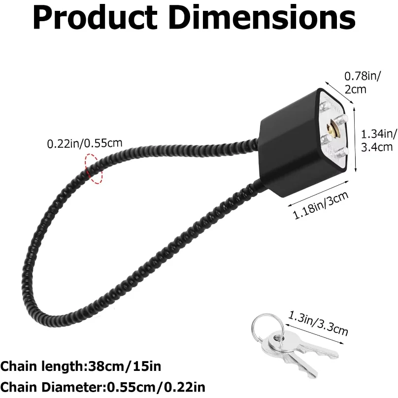 2Pc Motorcycle Helmet Lock With Keys Buckle Anti-theft Quick Release Fastener Secure Connector for Dirt Bike Bicycle ATV Motorcy