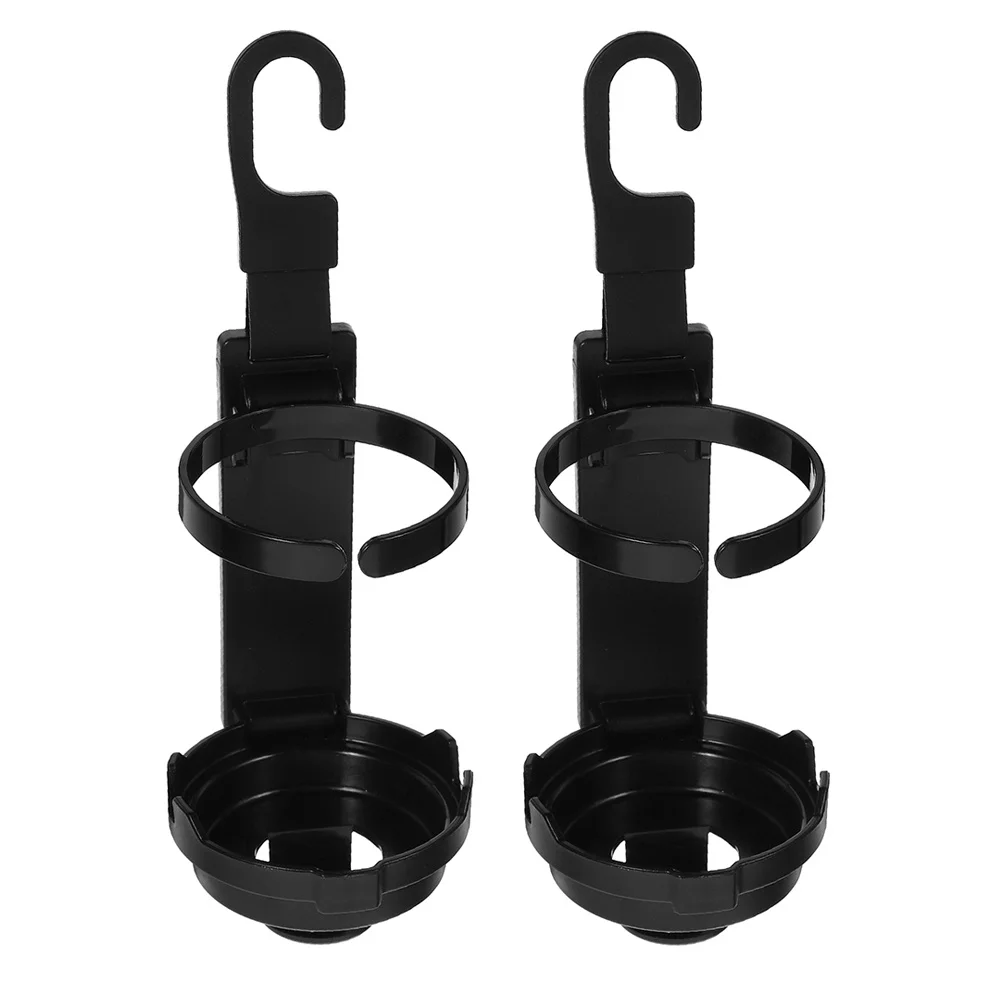 

2pcs Water Cup Hook Holder For Car Back Seat Headrest Mount Drink Organizer Abs Construction Compatible With Rear Seat Headrests