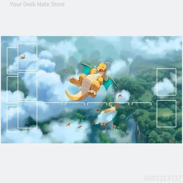 Fantasy Creature Playmat, Multiple Anime & Pixel Art Styles, Complete Card Zones, Anti-slip Rubber Large Gaming Table Mouse Pad