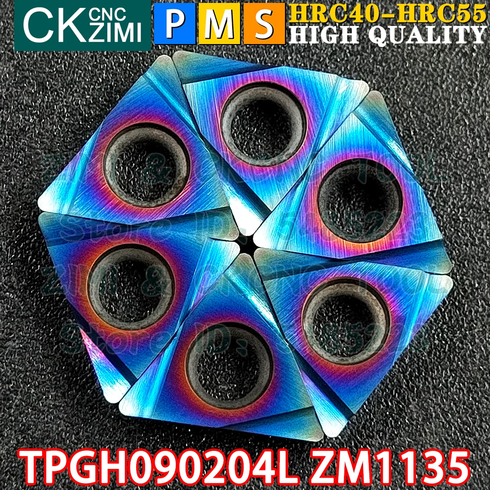 TPGH090204L ZM1135 TPGH 090204L Carbide Insert Fine Boring Internal Turning Insert Tool TPGH0902 CNC Grooving Boring Cutter Tool