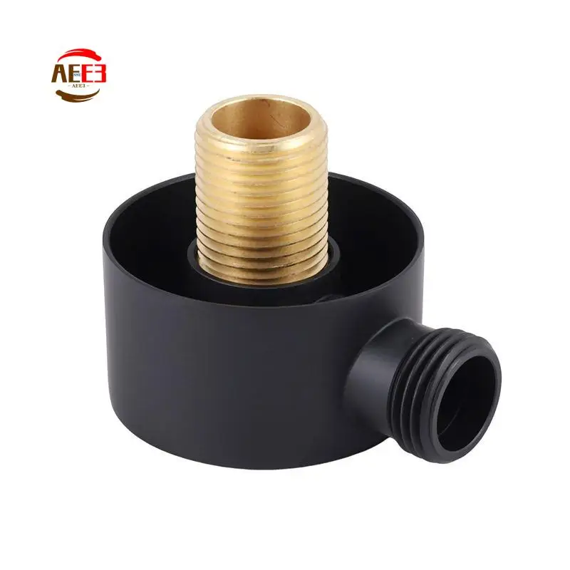 

AEE3-Wall Supply Elbow,Brass Round Wall Mount Shower Hose Connector Accessories G1/2Inch Water Outlet For Shower