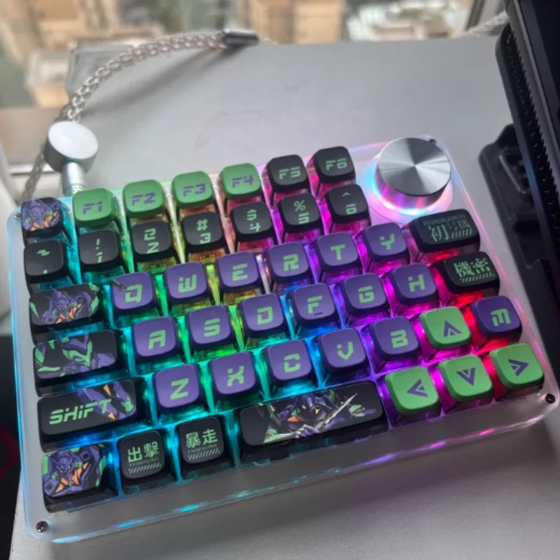 Hot Sales MK45 Left Hand Keyboard Customized Bluetooth Tri-Mode Wireless 2.4G Rotary Keyboard RGB Ergonomic Layout Design 45keys