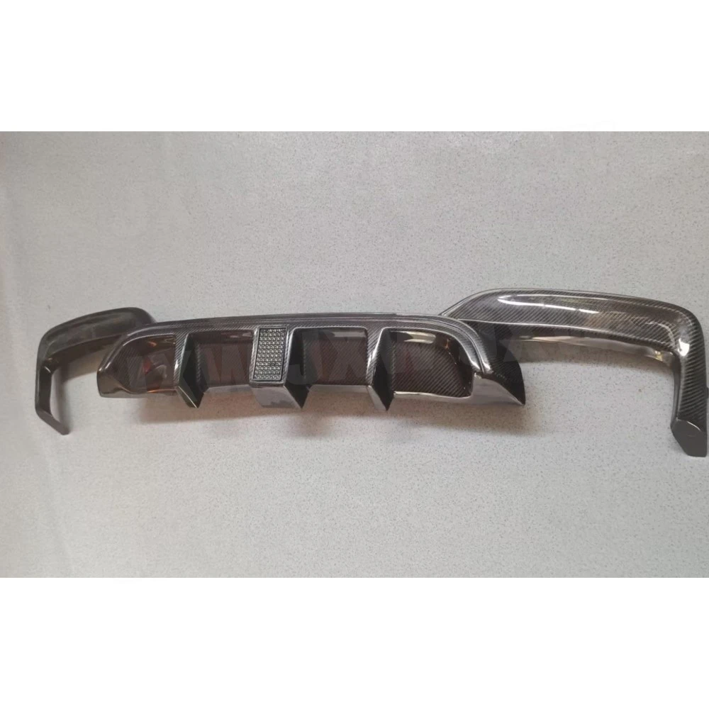 

JCHEY для BMW 6 серии F06 F12 F13 M6 M Sport 2012-2017 задний бампер из углеродного волокна, диффузор, спойлер с подсветкой, 12 стальных шариков