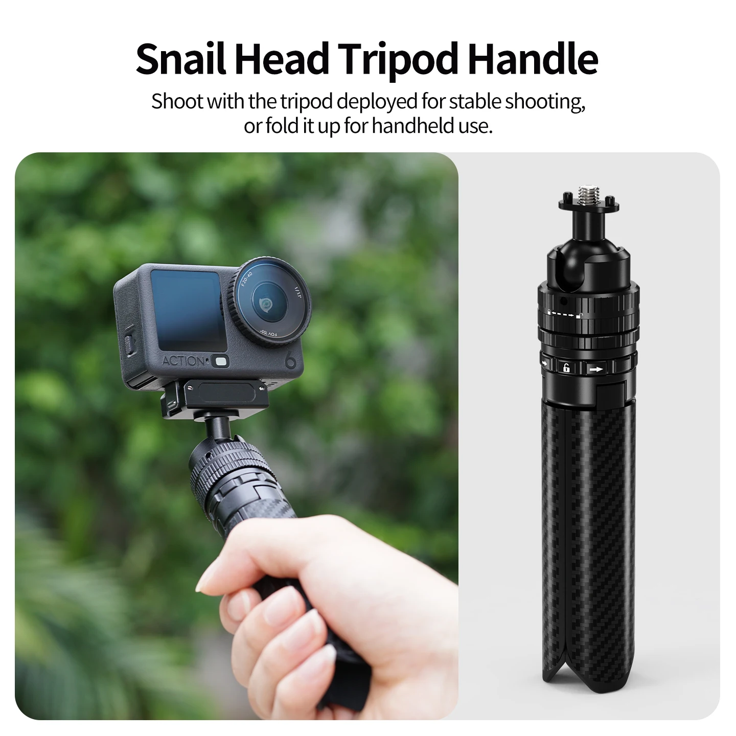 Ein-Klick-Öffnung Mini-Stativ 22mm Kugelkopf ARRI Positionierungsadapter 1/4 Schraube für GoPro Insta360 DJI Action Desktop Vlog Halterung – Detail 3