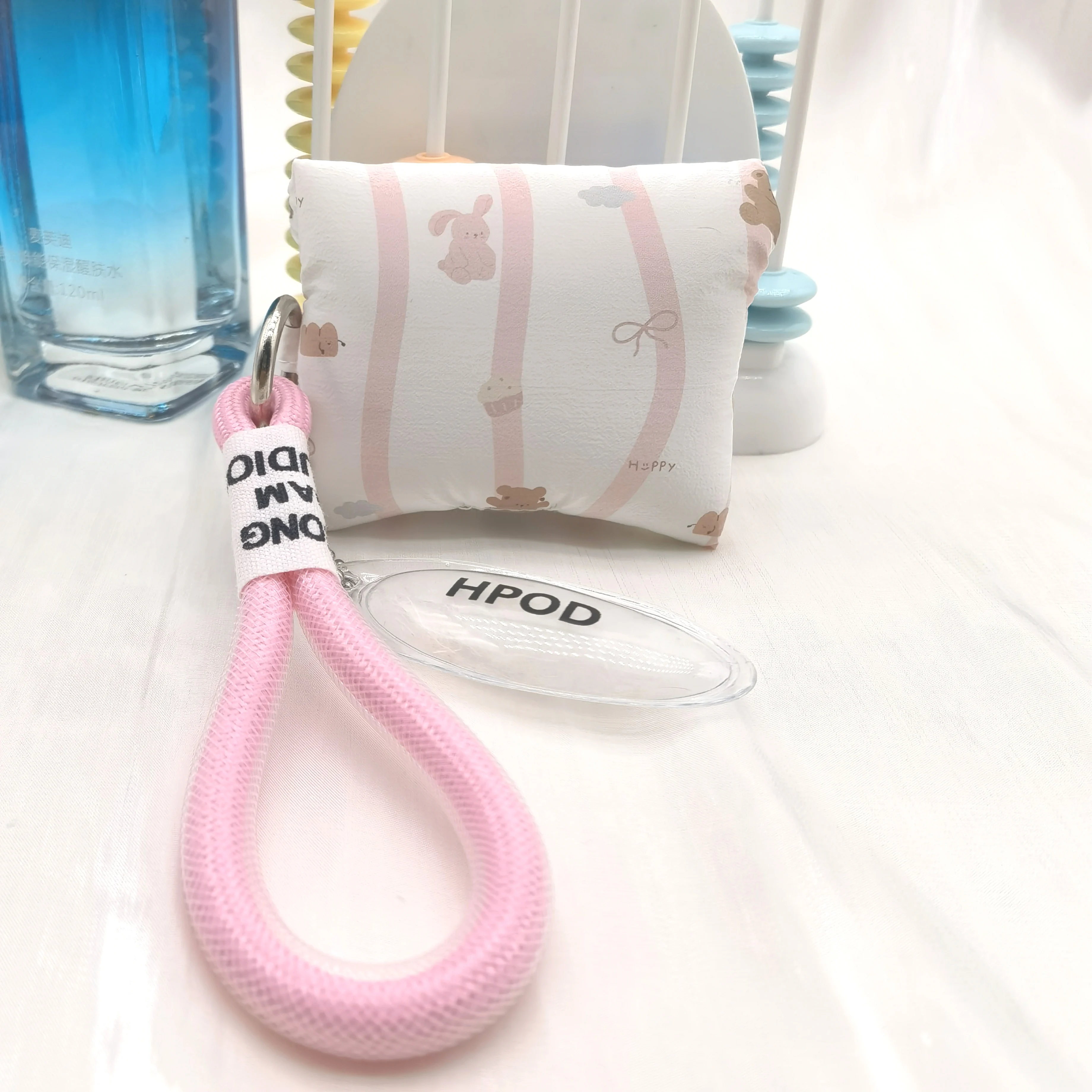 Fashion Puffer Down Cotton AirPods Pro Case for AirPods 4/3/Pro, Soft Earbuds Cover with Carry Rope, Lightweight Shockproof Bag,