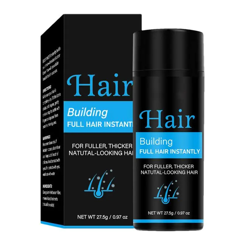 Black Hair Building Fibers Powder Spray Hair Fixing Spray Hair Fiber Spray Long-Lasting Waterproof Hair Styling Powder