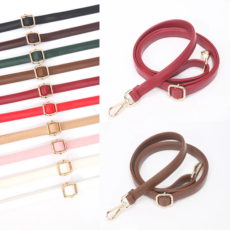 Brand High Quality Leather Bag Strap Black 85-130CM Luxury Adjustable Fashion Shoulder Strap Bag Accessori Purse Strap