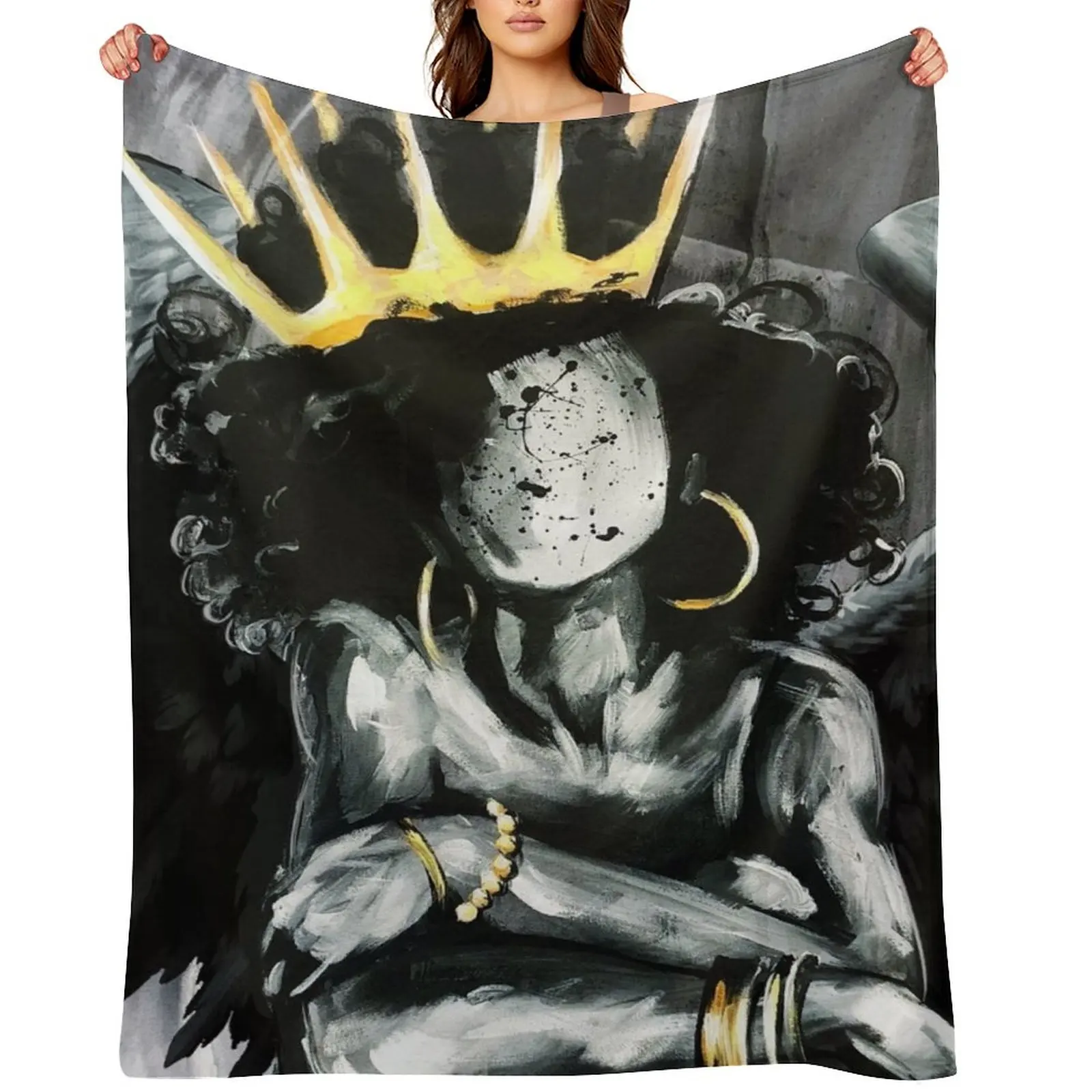 

Naturally Queen IX ANGEL Throw Blanket christmas decoration Soft Plaid Warm manga Blankets