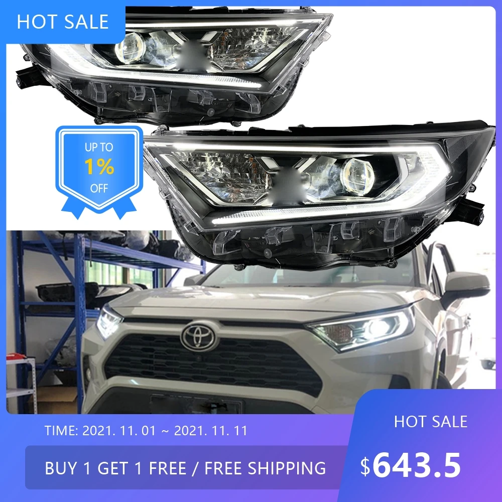 

1pcs auto Bumper RAV 4 RAV4 headlight for RAV4 daytime light 2020~2022y auto accessories LED headlamp RAV4 fog light