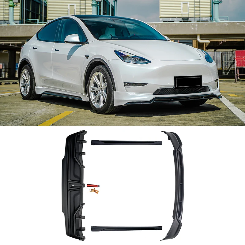 

For Model Y 2020 Gloss Black ABS Plastic Body Kit New Style Exterior Tuning Upgrade Accessories Front Lip Rear Diffuser