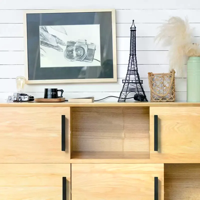 Matte Gold Black Aluminum Alloy Kitchen Cabinet Handles Drawer Pulls Wardrobe Door Knobs Furniture Hardware