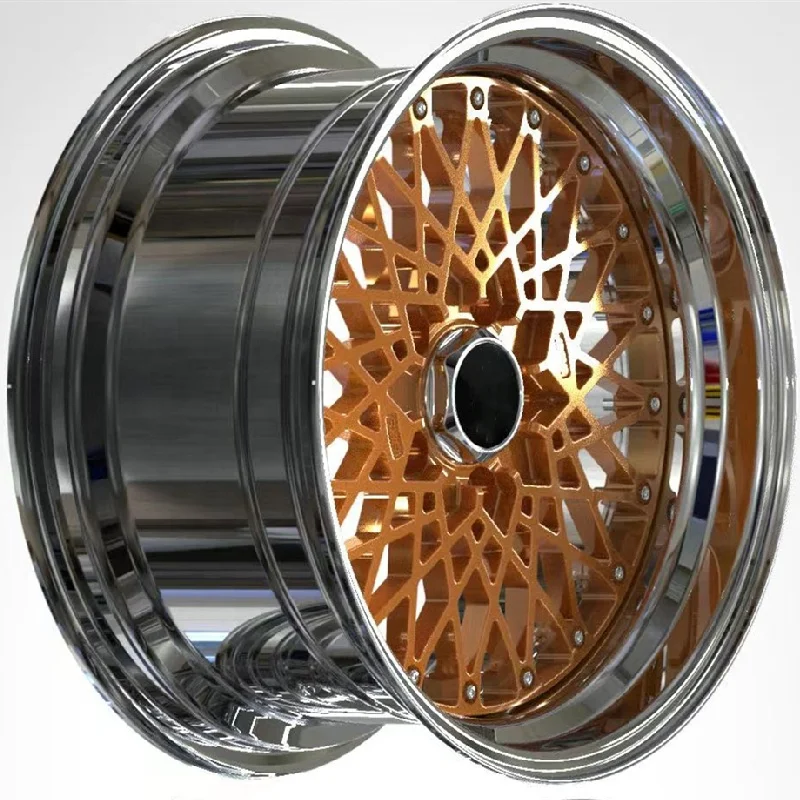 

Custom Size Aluminum Alloy 5 Holes 2 Piece Deep Dish Forged Mag Rim for audi