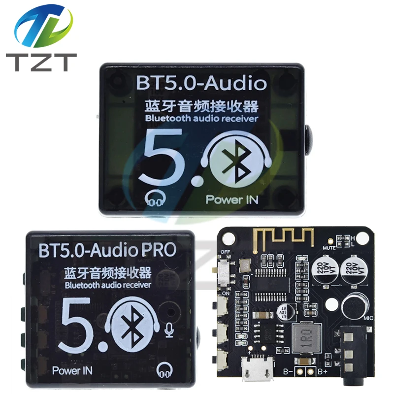 Mini Bluetooth 5.0 Decoder Board Audio Receiver BT5.0 PRO MP3 Lossless Player Wireless Stereo Music Amplifier Module With Case