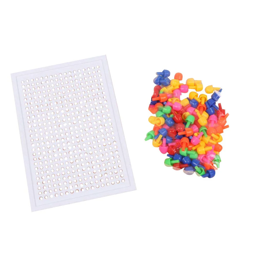 

Mushroom Nail Jigsaw Mosaic Pegboard Puzzle Kids Puzzles Three-dimensional Child