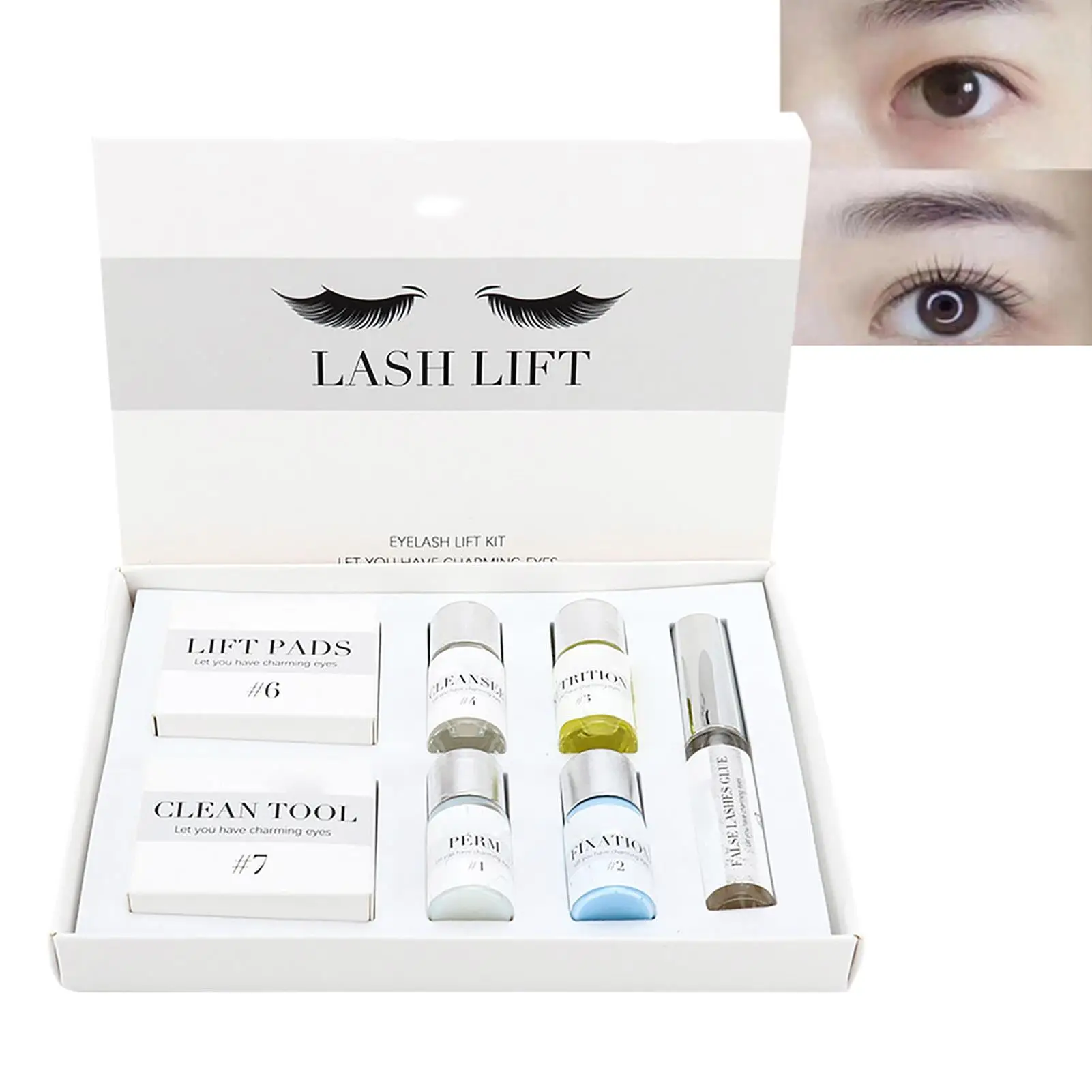 Eyelash Perming Kit with Silicone Pad & Y-Shape Brush - Curl, Lift, Nourish for Perfect Lash