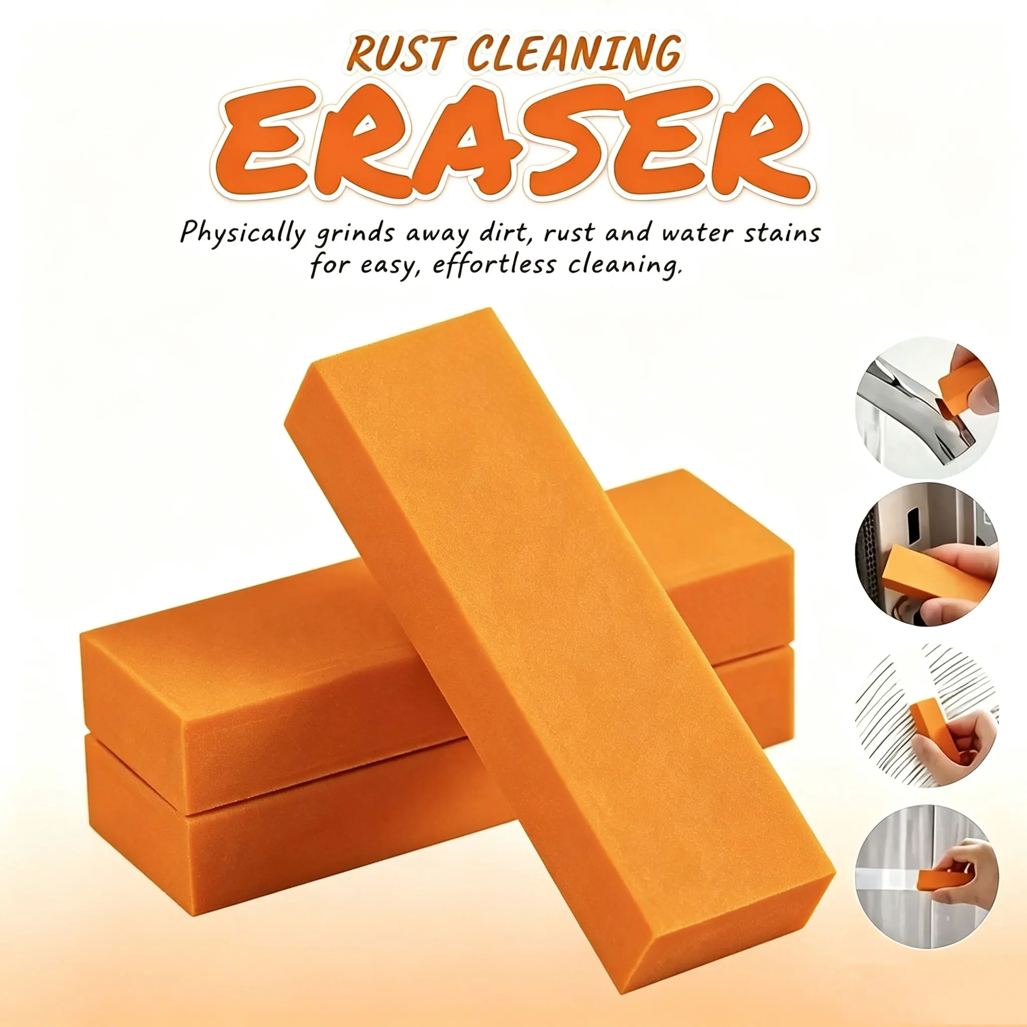 Easy Limescale Eraser Rubber, Household Kitchen Toilet Bathroom Cleaning Tools, Glass Faucet Rust Remover, Water Stain Scrubber