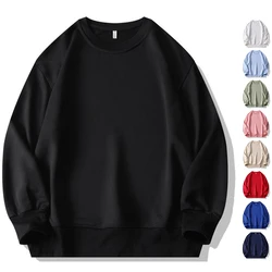 Plain Sublimation Sweatshirt Unisex Wholesale Baggy Black Hoodies Men Sweat Shirt Crew Neck Sweatshirt Men Moletons Masculinos