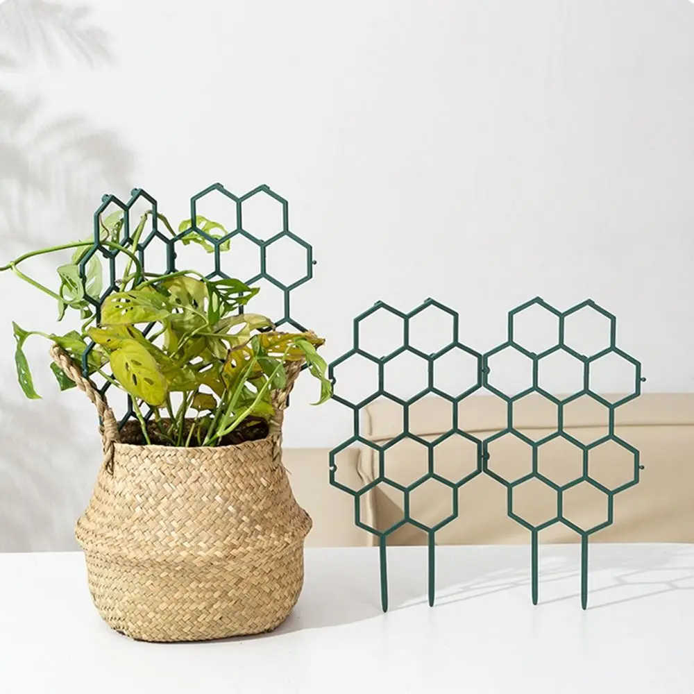 Honeycomb Design Plant Support Rustproof Plastic Stackable Garden Climbing Frame Easy To Use Durable Plant Support Poles