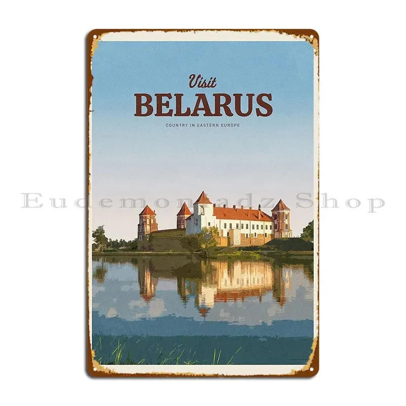Visit Belarus Metal Sign Poster Club Bar Wall Decor Cave Personalized Wall Decor Tin Sign Poster